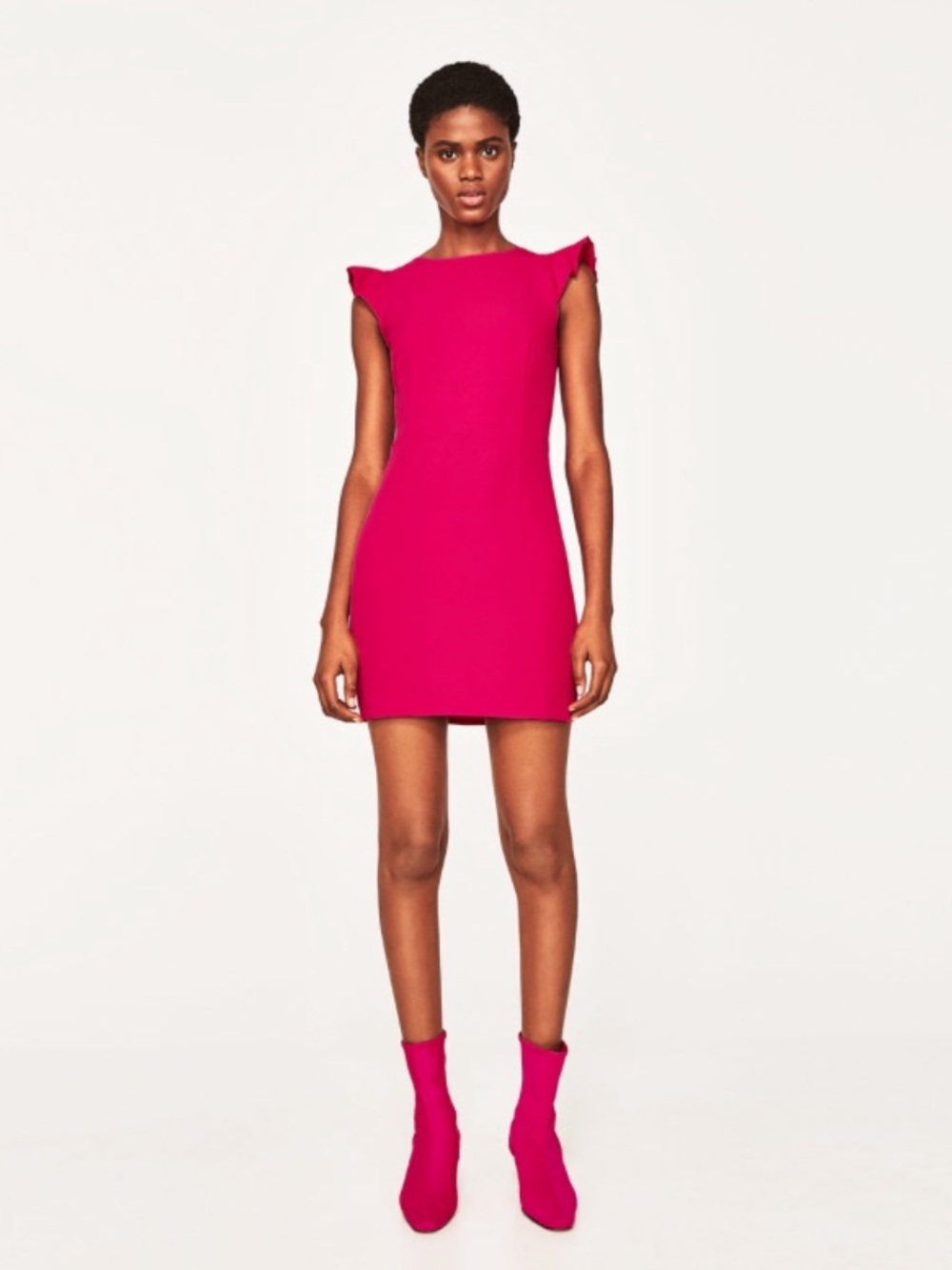 Zara Open Back Pink Dress NWT